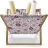 Ambesonne Floral Magazine and Book Holder, Rose Flowers Vintage Design Elements Petals Leaves Love Themed Valentines Image, Floor Rack Decor for Interior of Home & Office, 22″ x 19″, Red Grey Black(Maroon Rose)
