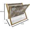 Ambesonne Floral Magazine and Book Holder, Rose Flowers Vintage Design Elements Petals Leaves Love Themed Valentines Image, Floor Rack Decor for Interior of Home & Office, 22″ x 19″, Red Grey Black(Sepia Amber Grey)