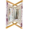 Ambesonne Floral Magazine and Book Holder, Rose Flowers Vintage Design Elements Petals Leaves Love Themed Valentines Image, Floor Rack Decor for Interior of Home & Office, 22″ x 19″, Red Grey Black(Maroon Rose)