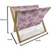 Ambesonne Floral Magazine and Book Holder, Rose Flowers Vintage Design Elements Petals Leaves Love Themed Valentines Image, Floor Rack Decor for Interior of Home & Office, 22″ x 19″, Red Grey Black(Pale Pink Lavender)