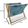Ambesonne Floral Magazine and Book Holder, Rose Flowers Vintage Design Elements Petals Leaves Love Themed Valentines Image, Floor Rack Decor for Interior of Home & Office, 22″ x 19″, Red Grey Black(Petrol Blue Teal)