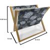 Ambesonne Floral Magazine and Book Holder, Rose Flowers Vintage Design Elements Petals Leaves Love Themed Valentines Image, Floor Rack Decor for Interior of Home & Office, 22″ x 19″, Red Grey Black(Pistachio Green Blue)