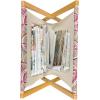 Ambesonne Floral Magazine and Book Holder, Rose Flowers Vintage Design Elements Petals Leaves Love Themed Valentines Image, Floor Rack Decor for Interior of Home & Office, 22″ x 19″, Red Grey Black(Tan Purple Hot Pink)