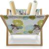 Ambesonne Floral Magazine and Book Holder, Rose Flowers Vintage Design Elements Petals Leaves Love Themed Valentines Image, Floor Rack Decor for Interior of Home & Office, 22″ x 19″, Red Grey Black(Yellow Green Pale Blue)