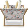 Ambesonne Floral Magazine and Book Holder, Rose Flowers Vintage Design Elements Petals Leaves Love Themed Valentines Image, Floor Rack Decor for Interior of Home & Office, 22″ x 19″, Red Grey Black(Almond Green Salmon)