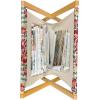 Ambesonne Floral Magazine and Book Holder, Rose Flowers Vintage Design Elements Petals Leaves Love Themed Valentines Image, Floor Rack Decor for Interior of Home & Office, 22″ x 19″, Red Grey Black(Hunter Green Ruby)