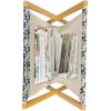 Ambesonne Floral Magazine and Book Holder, Rose Flowers Vintage Design Elements Petals Leaves Love Themed Valentines Image, Floor Rack Decor for Interior of Home & Office, 22″ x 19″, Red Grey Black(Night Blue Ivory)