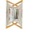 Ambesonne Floral Magazine and Book Holder, Rose Flowers Vintage Design Elements Petals Leaves Love Themed Valentines Image, Floor Rack Decor for Interior of Home & Office, 22″ x 19″, Red Grey Black(Pale Green Brown Peach)