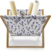 Ambesonne Flower Magazine and Book Holder, Valentine’s Day Blossoming Scene Rose Petals Meadow Retro Theme, Floor Rack Decor for Interior of Home & Office, 22″ x 19″, Coral Violet Blue(Indigo Olive Green)