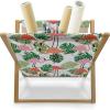 Ambesonne Flower Magazine and Book Holder, Valentine’s Day Blossoming Scene Rose Petals Meadow Retro Theme, Floor Rack Decor for Interior of Home & Office, 22″ x 19″, Coral Violet Blue(Salmon Pink)
