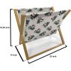 Ambesonne Flower Magazine and Book Holder, Valentine’s Day Blossoming Scene Rose Petals Meadow Retro Theme, Floor Rack Decor for Interior of Home & Office, 22″ x 19″, Coral Violet Blue(Ivory Hunter Green)