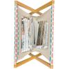 Ambesonne Flower Magazine and Book Holder, Valentine’s Day Blossoming Scene Rose Petals Meadow Retro Theme, Floor Rack Decor for Interior of Home & Office, 22″ x 19″, Coral Violet Blue(Coral and Pale Blue)