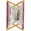 Ambesonne Flower Magazine and Book Holder, Valentine’s Day Blossoming Scene Rose Petals Meadow Retro Theme, Floor Rack Decor for Interior of Home & Office, 22″ x 19″, Coral Violet Blue(Purple and Dark Pink)