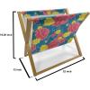 Ambesonne Flower Magazine and Book Holder, Valentine’s Day Blossoming Scene Rose Petals Meadow Retro Theme, Floor Rack Decor for Interior of Home & Office, 22″ x 19″, Coral Violet Blue(Coral Violet Blue)