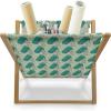 Ambesonne Flower Magazine and Book Holder, Valentine’s Day Blossoming Scene Rose Petals Meadow Retro Theme, Floor Rack Decor for Interior of Home & Office, 22″ x 19″, Coral Violet Blue(Turquoise and Pale Green)