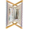 Ambesonne Flower Magazine and Book Holder, Valentine’s Day Blossoming Scene Rose Petals Meadow Retro Theme, Floor Rack Decor for Interior of Home & Office, 22″ x 19″, Coral Violet Blue(Azure Blue Pale Pink)
