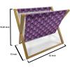 Ambesonne Flower Magazine and Book Holder, Valentine’s Day Blossoming Scene Rose Petals Meadow Retro Theme, Floor Rack Decor for Interior of Home & Office, 22″ x 19″, Coral Violet Blue(Dark Magenta Fuchsia)