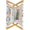 Ambesonne Flower Magazine and Book Holder, Valentine’s Day Blossoming Scene Rose Petals Meadow Retro Theme, Floor Rack Decor for Interior of Home & Office, 22″ x 19″, Coral Violet Blue(Indigo Olive Green)