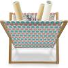 Ambesonne Flower Magazine and Book Holder, Valentine’s Day Blossoming Scene Rose Petals Meadow Retro Theme, Floor Rack Decor for Interior of Home & Office, 22″ x 19″, Coral Violet Blue(Coral and Pale Blue)