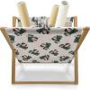 Ambesonne Flower Magazine and Book Holder, Valentine’s Day Blossoming Scene Rose Petals Meadow Retro Theme, Floor Rack Decor for Interior of Home & Office, 22″ x 19″, Coral Violet Blue(Ivory Hunter Green)