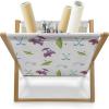 Ambesonne Flower Magazine and Book Holder, Valentine’s Day Blossoming Scene Rose Petals Meadow Retro Theme, Floor Rack Decor for Interior of Home & Office, 22″ x 19″, Coral Violet Blue(Lime Green Purple)