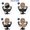 Ambesonne Flower Office Chair Slipcover, Blooming Romantic Rose Bouquet Expressing Love Vintage Valentine’s Day Pattern, Protective Stretch Decorative Fabric Cover, Brown Beige