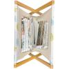 Ambesonne Fruits Magazine and Book Holder, Retro Valentine Theme with Strawberry Love Happiness Merry Lucky Image, Floor Rack Decor for Interior of Home & Office, 22″ x 19″, Eggshell Ruby Army Green(Pale Blue Yellow Pink)