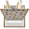 Ambesonne Fruits Magazine and Book Holder, Retro Valentine Theme with Strawberry Love Happiness Merry Lucky Image, Floor Rack Decor for Interior of Home & Office, 22″ x 19″, Eggshell Ruby Army Green(Eggshell Ruby Army Green)