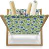 Ambesonne Fruits Magazine and Book Holder, Retro Valentine Theme with Strawberry Love Happiness Merry Lucky Image, Floor Rack Decor for Interior of Home & Office, 22″ x 19″, Eggshell Ruby Army Green(Violet Blue Lime Green)