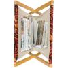 Ambesonne Fruits Magazine and Book Holder, Retro Valentine Theme with Strawberry Love Happiness Merry Lucky Image, Floor Rack Decor for Interior of Home & Office, 22″ x 19″, Eggshell Ruby Army Green(Yellow Orange Black)