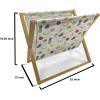 Ambesonne Fruits Magazine and Book Holder, Retro Valentine Theme with Strawberry Love Happiness Merry Lucky Image, Floor Rack Decor for Interior of Home & Office, 22″ x 19″, Eggshell Ruby Army Green(Purple Yellow Ruby)