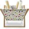 Ambesonne Fruits Magazine and Book Holder, Retro Valentine Theme with Strawberry Love Happiness Merry Lucky Image, Floor Rack Decor for Interior of Home & Office, 22″ x 19″, Eggshell Ruby Army Green(Purple Yellow Ruby)