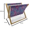Ambesonne Fruits Magazine and Book Holder, Retro Valentine Theme with Strawberry Love Happiness Merry Lucky Image, Floor Rack Decor for Interior of Home & Office, 22″ x 19″, Eggshell Ruby Army Green(Violet Blue Multicolor)