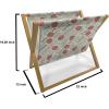 Ambesonne Fruits Magazine and Book Holder, Retro Valentine Theme with Strawberry Love Happiness Merry Lucky Image, Floor Rack Decor for Interior of Home & Office, 22″ x 19″, Eggshell Ruby Army Green(Eggshell Ruby Army Green)