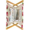 Ambesonne Fruits Magazine and Book Holder, Retro Valentine Theme with Strawberry Love Happiness Merry Lucky Image, Floor Rack Decor for Interior of Home & Office, 22″ x 19″, Eggshell Ruby Army Green(Eggshell Red Olive Green)