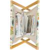 Ambesonne Fruits Magazine and Book Holder, Retro Valentine Theme with Strawberry Love Happiness Merry Lucky Image, Floor Rack Decor for Interior of Home & Office, 22″ x 19″, Eggshell Ruby Army Green(Green Brown Pale Blue)