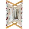 Ambesonne Fruits Magazine and Book Holder, Retro Valentine Theme with Strawberry Love Happiness Merry Lucky Image, Floor Rack Decor for Interior of Home & Office, 22″ x 19″, Eggshell Ruby Army Green(Hunter Green Coconut)