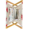 Ambesonne Fruits Magazine and Book Holder, Retro Valentine Theme with Strawberry Love Happiness Merry Lucky Image, Floor Rack Decor for Interior of Home & Office, 22″ x 19″, Eggshell Ruby Army Green(Cream Red Jade Green)
