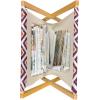 Ambesonne Glamour Magazine and Book Holder, Woman Lips Behind The Bars Female Love Romance Valentines Day Print, Floor Rack Decor for Interior of Home & Office, 22″ x 19″, Scarlet White and Grey(Plum Marigold White)