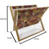Ambesonne Glamour Magazine and Book Holder, Woman Lips Behind The Bars Female Love Romance Valentines Day Print, Floor Rack Decor for Interior of Home & Office, 22″ x 19″, Scarlet White and Grey(Brown and Marigold)