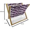 Ambesonne Glamour Magazine and Book Holder, Woman Lips Behind The Bars Female Love Romance Valentines Day Print, Floor Rack Decor for Interior of Home & Office, 22″ x 19″, Scarlet White and Grey(Purple White Black)