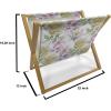 Ambesonne Glamour Magazine and Book Holder, Woman Lips Behind The Bars Female Love Romance Valentines Day Print, Floor Rack Decor for Interior of Home & Office, 22″ x 19″, Scarlet White and Grey(Fern Green Pale Pink)