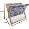 Ambesonne Glamour Magazine and Book Holder, Woman Lips Behind The Bars Female Love Romance Valentines Day Print, Floor Rack Decor for Interior of Home & Office, 22″ x 19″, Scarlet White and Grey(Sky Blue Cinnamon)