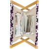 Ambesonne Glamour Magazine and Book Holder, Woman Lips Behind The Bars Female Love Romance Valentines Day Print, Floor Rack Decor for Interior of Home & Office, 22″ x 19″, Scarlet White and Grey(Purple White Black)