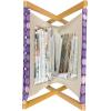 Ambesonne Glamour Magazine and Book Holder, Woman Lips Behind The Bars Female Love Romance Valentines Day Print, Floor Rack Decor for Interior of Home & Office, 22″ x 19″, Scarlet White and Grey(Pale Pink Purple)