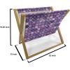 Ambesonne Glamour Magazine and Book Holder, Woman Lips Behind The Bars Female Love Romance Valentines Day Print, Floor Rack Decor for Interior of Home & Office, 22″ x 19″, Scarlet White and Grey(Pale Pink Purple)