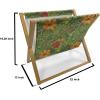 Ambesonne Glamour Magazine and Book Holder, Woman Lips Behind The Bars Female Love Romance Valentines Day Print, Floor Rack Decor for Interior of Home & Office, 22″ x 19″, Scarlet White and Grey(Olive Green Vermilion)