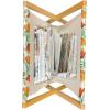 Ambesonne Glamour Magazine and Book Holder, Woman Lips Behind The Bars Female Love Romance Valentines Day Print, Floor Rack Decor for Interior of Home & Office, 22″ x 19″, Scarlet White and Grey(Forest Green Vermilion)