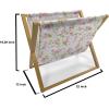 Ambesonne Glamour Magazine and Book Holder, Woman Lips Behind The Bars Female Love Romance Valentines Day Print, Floor Rack Decor for Interior of Home & Office, 22″ x 19″, Scarlet White and Grey(Pink White and Green)