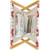 Ambesonne Glamour Magazine and Book Holder, Woman Lips Behind The Bars Female Love Romance Valentines Day Print, Floor Rack Decor for Interior of Home & Office, 22″ x 19″, Scarlet White and Grey(Scarlet White and Grey)